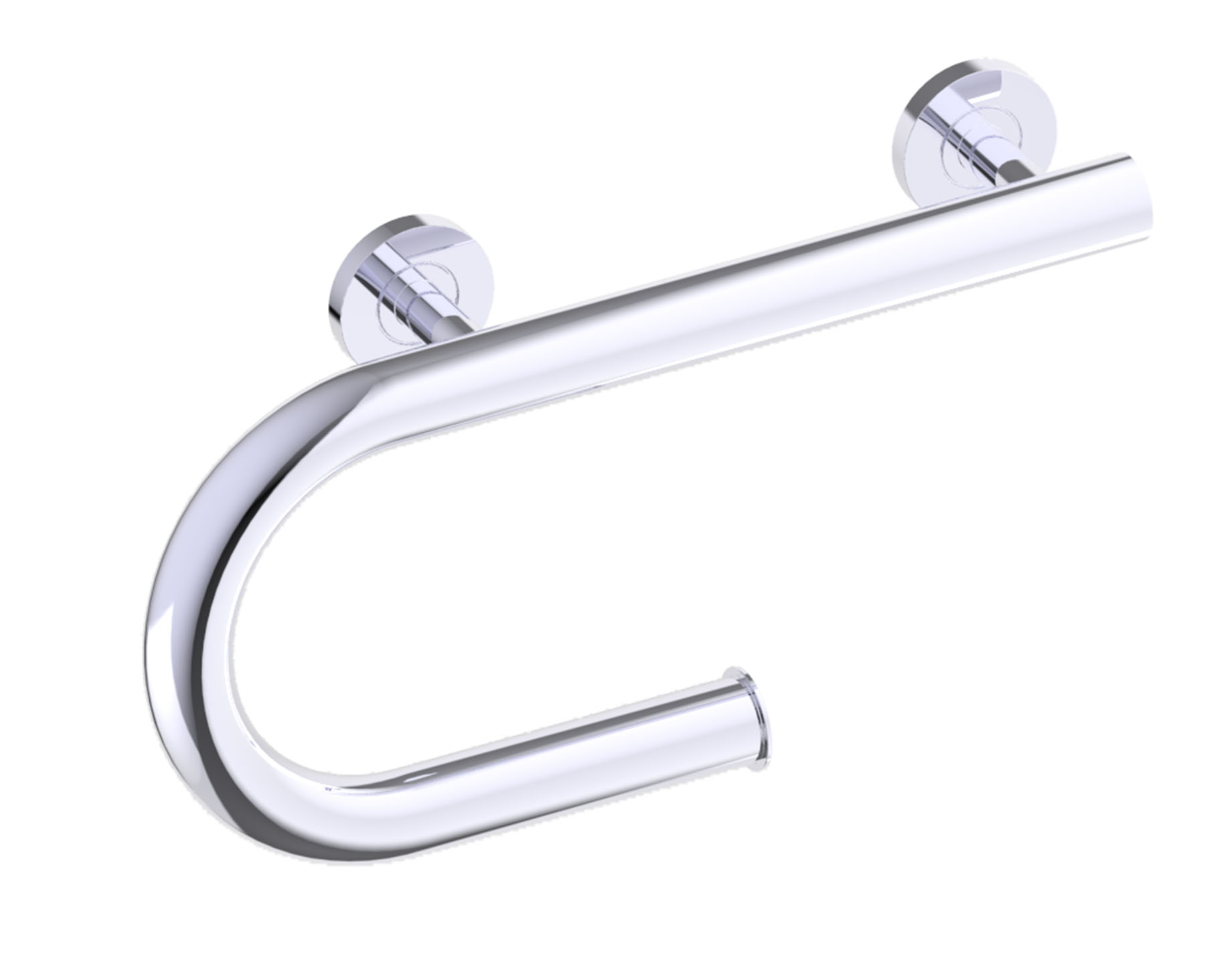 Grab Bars with Toilet Paper Holder - Right in 